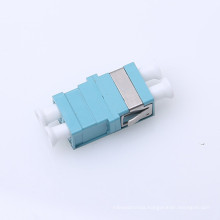 LC/UPC to LC/UPC Multimode OM3 Duplex Aqua SC Type Plastic Fiber Optic Adapter